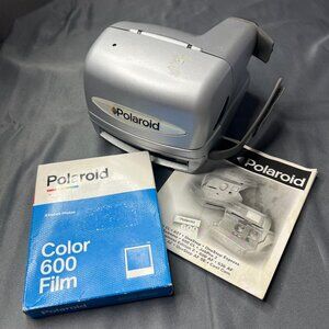 Polaroid 600 Camera Film Bundle OneStep Silver Express Instant Tested Works Vtg